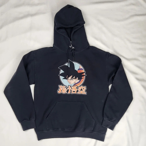 Dragon Ball Z Goku × Jerzees Nublend Black Hoodie - Picture 1 of 4